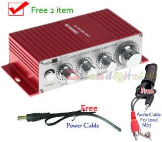 Car Hi Fi Audio stereo Amp Amplifier for Ipod Boat *  