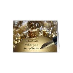 Foster Parents christmas greeting   fountain pen writing christmas 