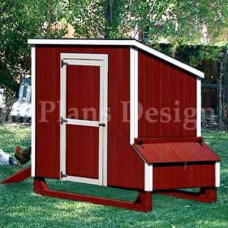 x6 Gable Roof Style Chicken Coop Plans, 90406MG  