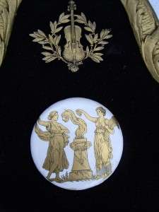 PAIR FRENCH NEOCLASSICAL MAIDEN Porcelain Gilt Wall Hangings