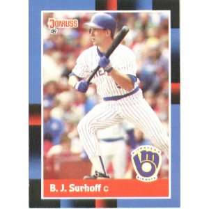 1988 Donruss # 172 B.J. Surhoff Milwaukee Brewers Baseball 
