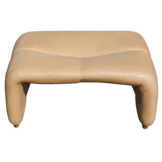 Italia Scarpa Leather Coronado Lounge Chair Ottoman  