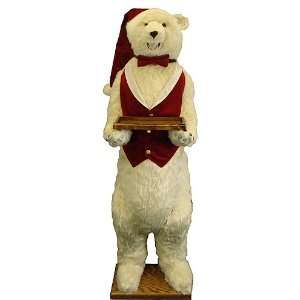   Life Size Plush Standing Christmas Butler Polar Bear by Gordon Home