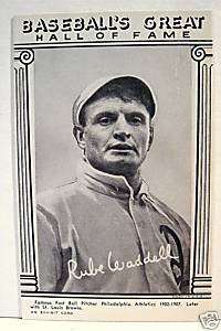 Rube Waddell Baseball Great Hall Of Fame Exhibit Card  