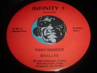 SIVILLES Rare Modern Soul Boogie b/w Group Soul Harmony 45 on Infinity 