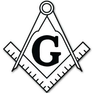  Freemasonry Masonic Symbol bumper sticker decal 3 x 5 