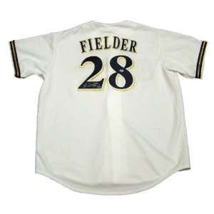  Prince Fielder Autographed Authentic Home Jersey: Sports 