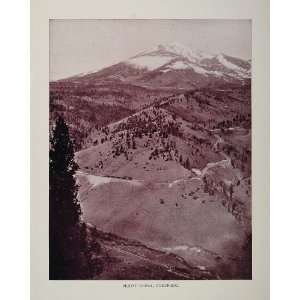 1893 Print Mount Ouray Sawatch Mountains Colorado   Original Duotone 