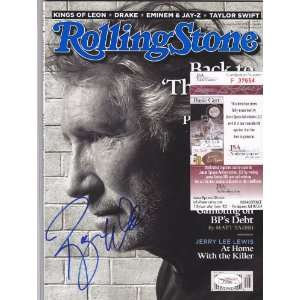  ROGER WATERS PINK FLOYD SIGNED AUTOGRAPHED MAGAZINE COA 