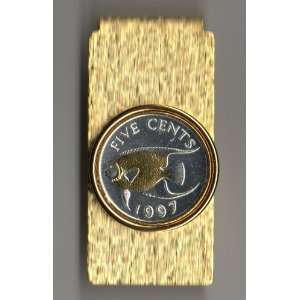   Toned Gold & Silver Bermuda Angelfish   (Hinged) Money clips Beauty