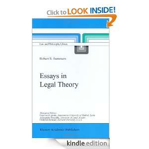 Essays in Legal Theory (Law and Philosophy Library) R.S. Summers 