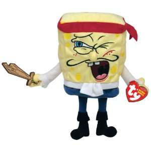  TY Beanie Baby Captain SpongeBob: Toys & Games