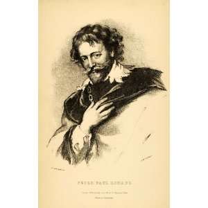   Peter Paul Rubens Flemish Baroque Painter Artist   Original Lithograph