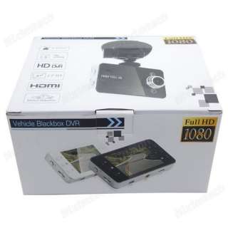   1080P Vehicle DVR IR LED Night Vision Car Cam Blackbox G sensor  
