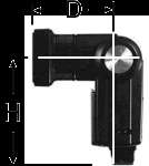   can accommodate hammer style flash units with dimensions as shown h
