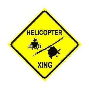  HELICOPTER CROSSING sign * street plane: Home & Kitchen