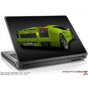    Large Laptop Skin Lamborghini Gallardo Rear Green: Electronics