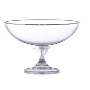 Versace by Rosenthal Medusa Lumiere Clear Footed Bowl  