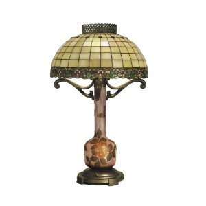   Tiffany TT50108 Algardi Table Lamp, Antique Bronze and Art Glass Shade