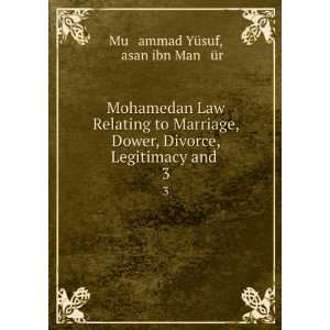  Mohamedan Law Relating to Marriage, Dower, Divorce 