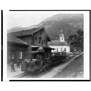  Rigi Railway,Depot & train,Mountain,Switzerland 1860s 