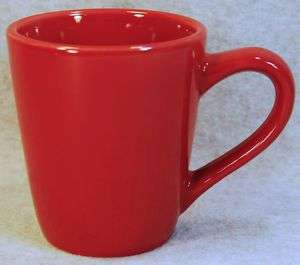HOME TRENDS RED SIENA TALL COFFEE MUG OR CUP  