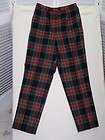 Pendleton fully lined Christmas color plaid virgin wool pants size 10 