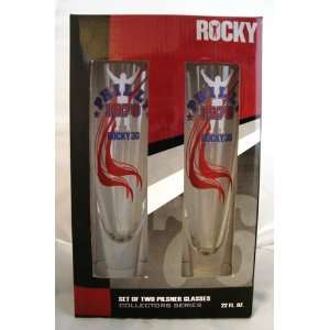  Collectors Series Rocky Pilsner Glasses: Kitchen & Dining