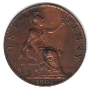   UK Great Britain England Large Penny Coin KM#794.2 
