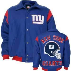  New York Giants Team Color Wool Varsity Jacket