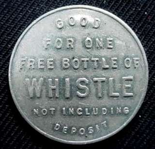   Free Bottle Of Whistle Vess Thirsty Soda Pocket Token Coin SCD  