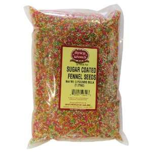 Spicy World Sugar Coated Fennel Seeds Bulk, 5 Pounds:  