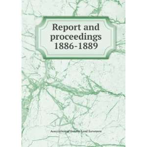   proceedings. 1886 1889 Association of Ontario Land Surveyors Books