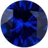 Round Bright Blue Lab Created Sapphire (1mm to 13mm)  