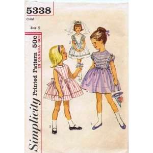   Sewing Pattern Girls Full Skirt Dress Size 5 Arts, Crafts & Sewing