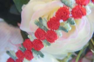 Venise Tri~Bud Tribud Rose Ribbon Trim~ 1/2 Red Beautiful   