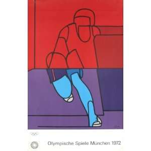  Olympics 1972 . signed by Valerio Adami. Best Quality Art 