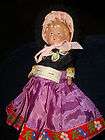 vtg danish doll amager na tional costume blonde painted hair