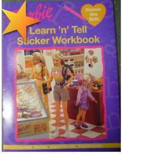 NEW Barbie Learn n Tell Sticker Workbook WD45239  