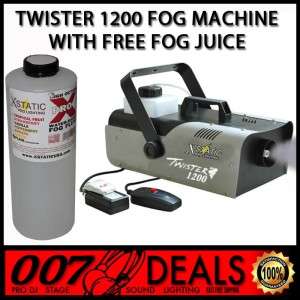 FOG SMOKE MACHINE 1200W PRO CLUB DJ TWISTER XT1200 + WIRELESS REMOTE 