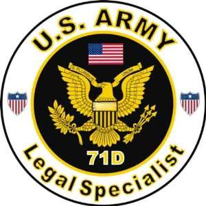  United States Army MOS 71D Legal Specialist Decal Sticker 