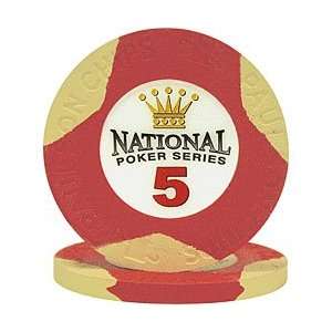    National Poker Series Paulson Chip $5 Red