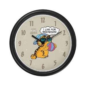  I Live For Weekends Humor Wall Clock by 