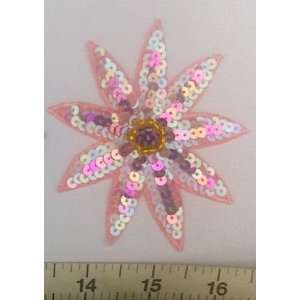  Pink Sequin Flower Applique Arts, Crafts & Sewing