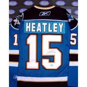  Dany Heatley autographed Hockey Jersey (San Jose Sharks 