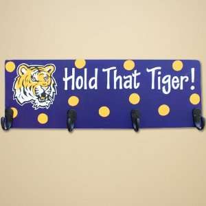  LSU Tigers Purple Wooden Hook Board: Sports & Outdoors