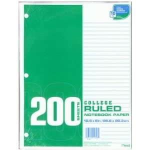  Mead College Ruled Filler Paper, 200 Sheets (6 Pack 
