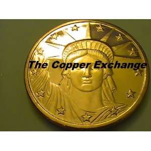   .999 Pure Copper Bullion Coins Statue of Liberty 