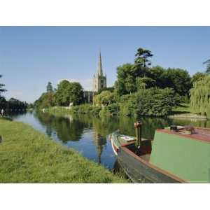 River Avon and Holy Trinity Church, Stratford Upon Avon, Warwickshire 