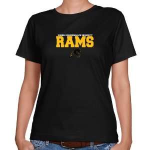 VCU Rams Ladies Black University Name Classic Fit T shirt 
